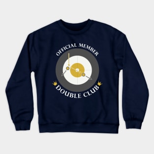 The "Double Club" - White Text Crewneck Sweatshirt